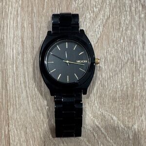 Nixon Black and Gold Women's Watch